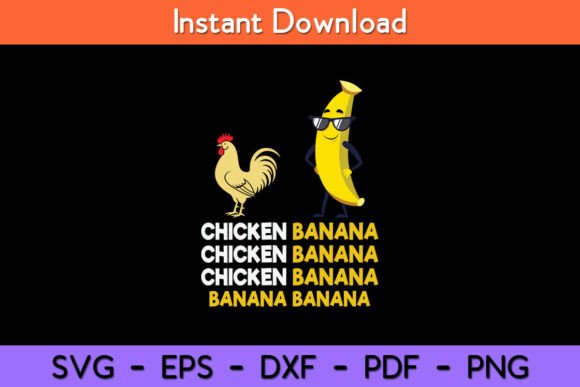 Chicken Banana Dance Funny Svg Design for Playful Branding