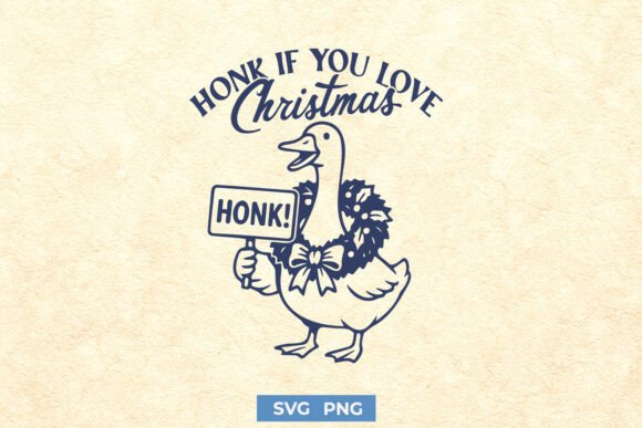 Christmas Goose Graphic for Festive Branding