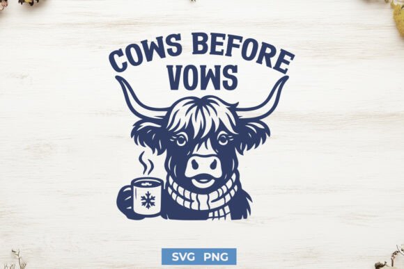 Cows Before Vows Christmas Funny SVG Graphics