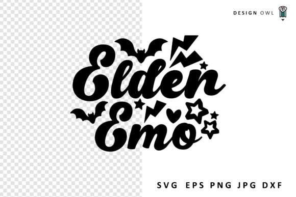 Elder Emo Funny SVG Graphics for Crafts