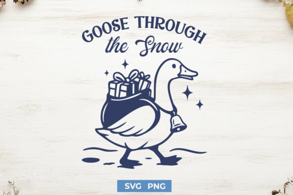 Goose Through the Snow Graphics for Crafts