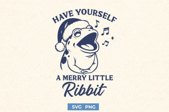Merry Little Ribbit Graphics for Crafts