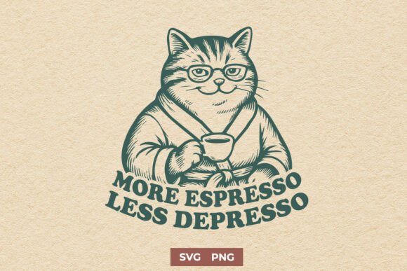 More Espresso Less Depresso Funny SVG: A Graphic Designer’s Take