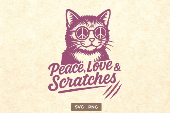 Peace Love and Scratches Funny SVG PNG for Graphics and Crafts