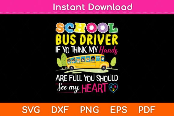School Bus Driver Funny Svg Png File for Crafts and Graphics