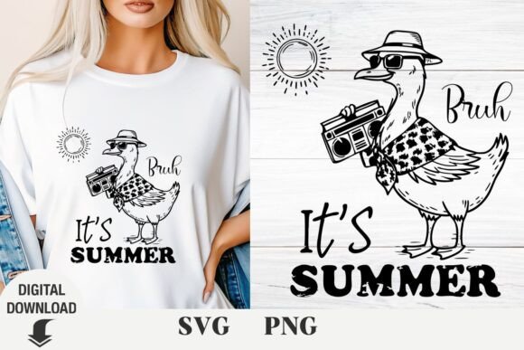 Summer Goose Funny Svg for Creative Graphics and Crafts