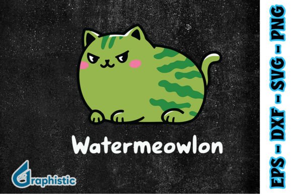 Watermeowlon Sublimation Funny SVG for Crafts and Graphics